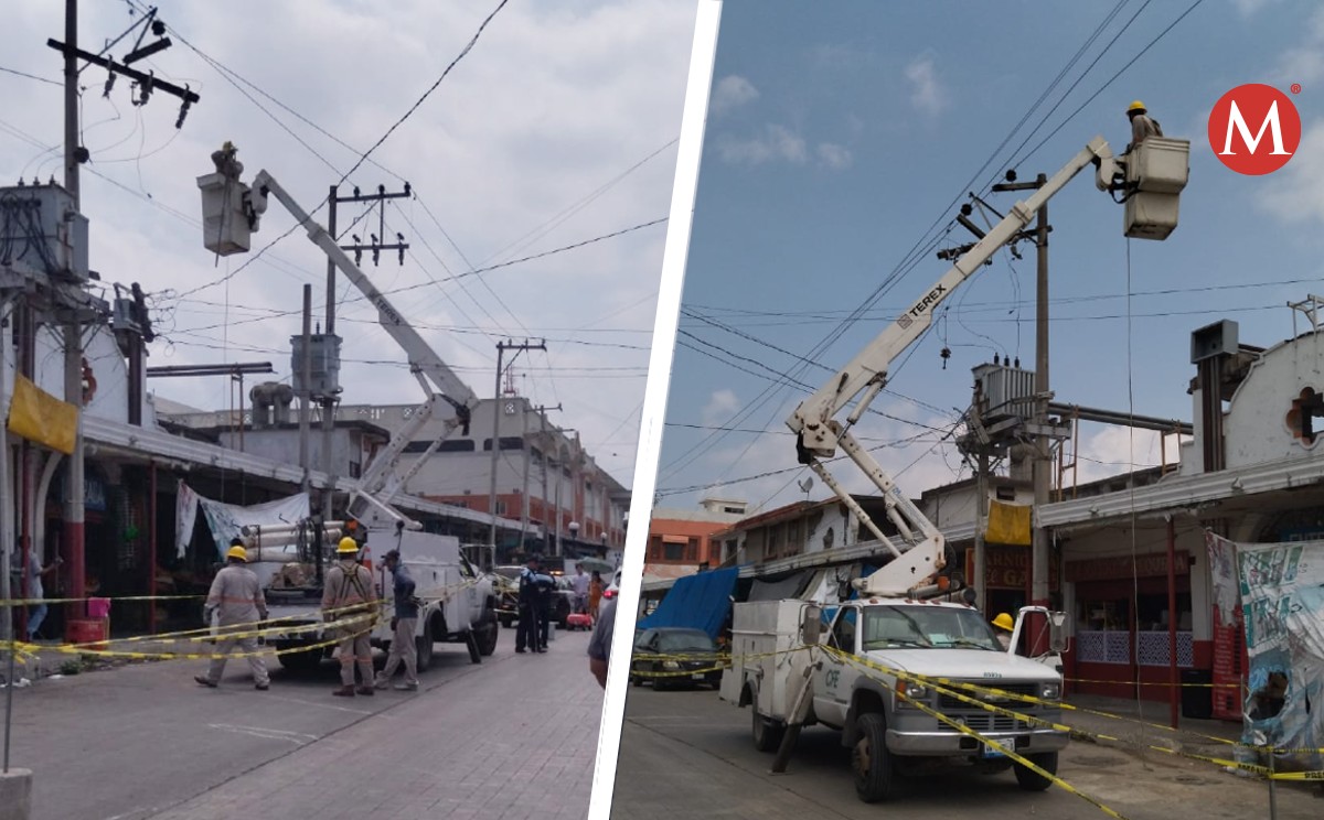 Cortocircuito deja sin energía eléctrica a mercados de Tampico