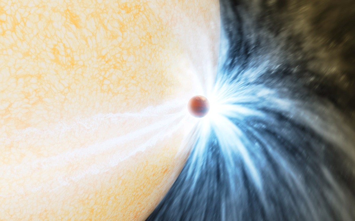 Esta ilustración proporcionada por Caltech/IPAC muestra a un planeta rozando la superficie de su estrella | AP