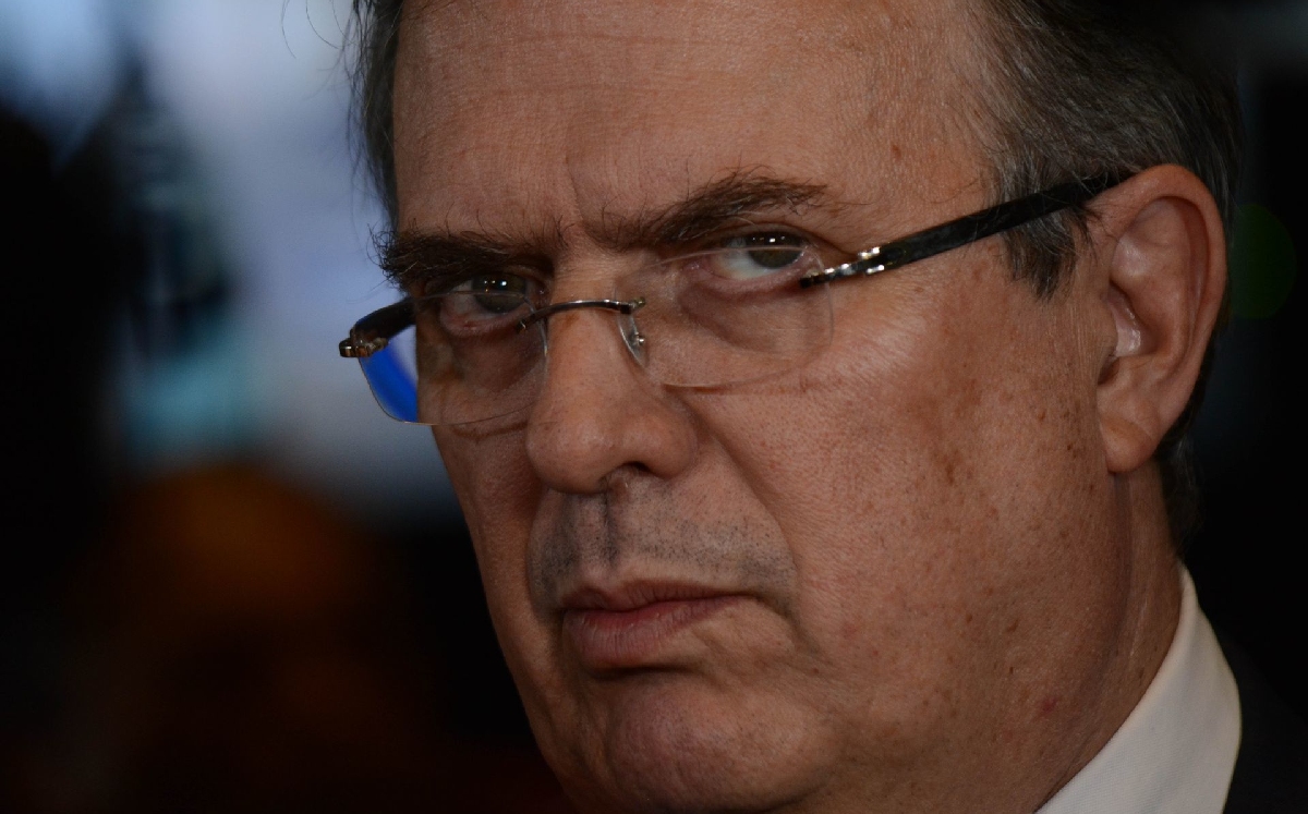 Marcelo Ebrard, secretario de Relaciones Exteriores, en un mensaje a los medios. | Cuartoscuro