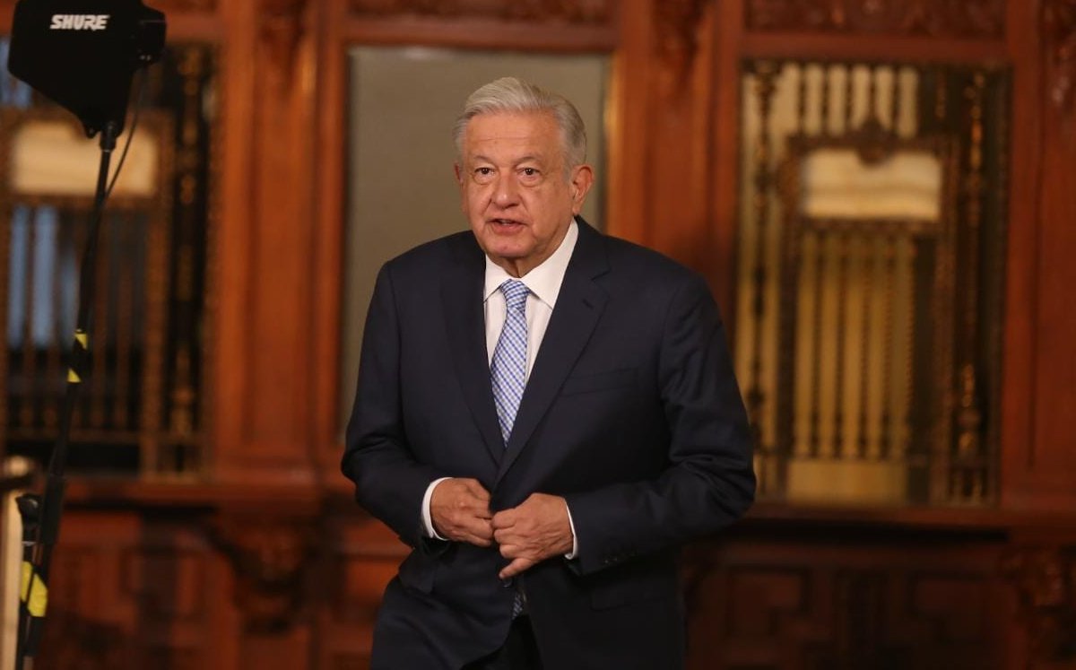 El Presidente llegando a su conferencia mañanera del 11 de mayo de 2023. | Octavio Hoyos