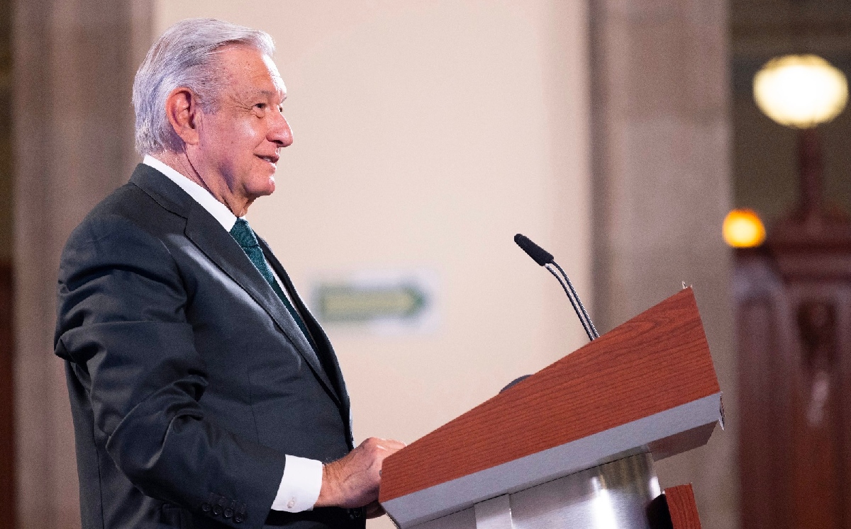 La conferencia mañanera de hoy desde el Salón de Tesorería de Palacio Nacional. | Cortesía