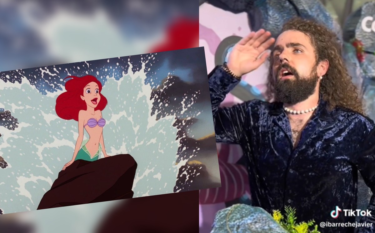 Javier Ibarreche recrea escena de 'La Sirenita'