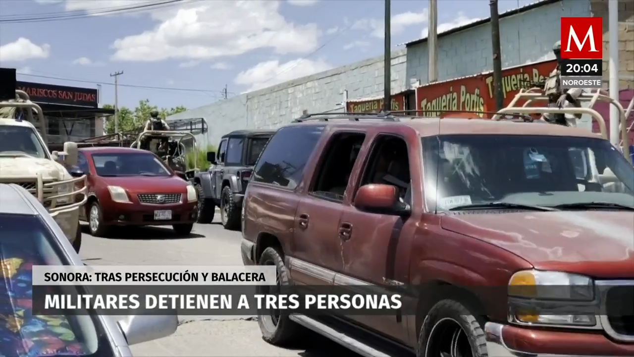 Militares arrestan a tres personas tras persecución y balacera en Nogales