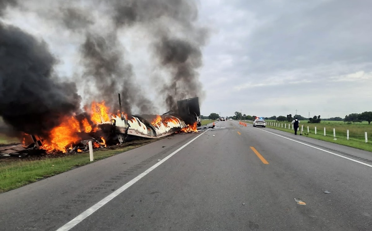 Accidente en carretera de Güémez, Tamaulipas. (SSP)