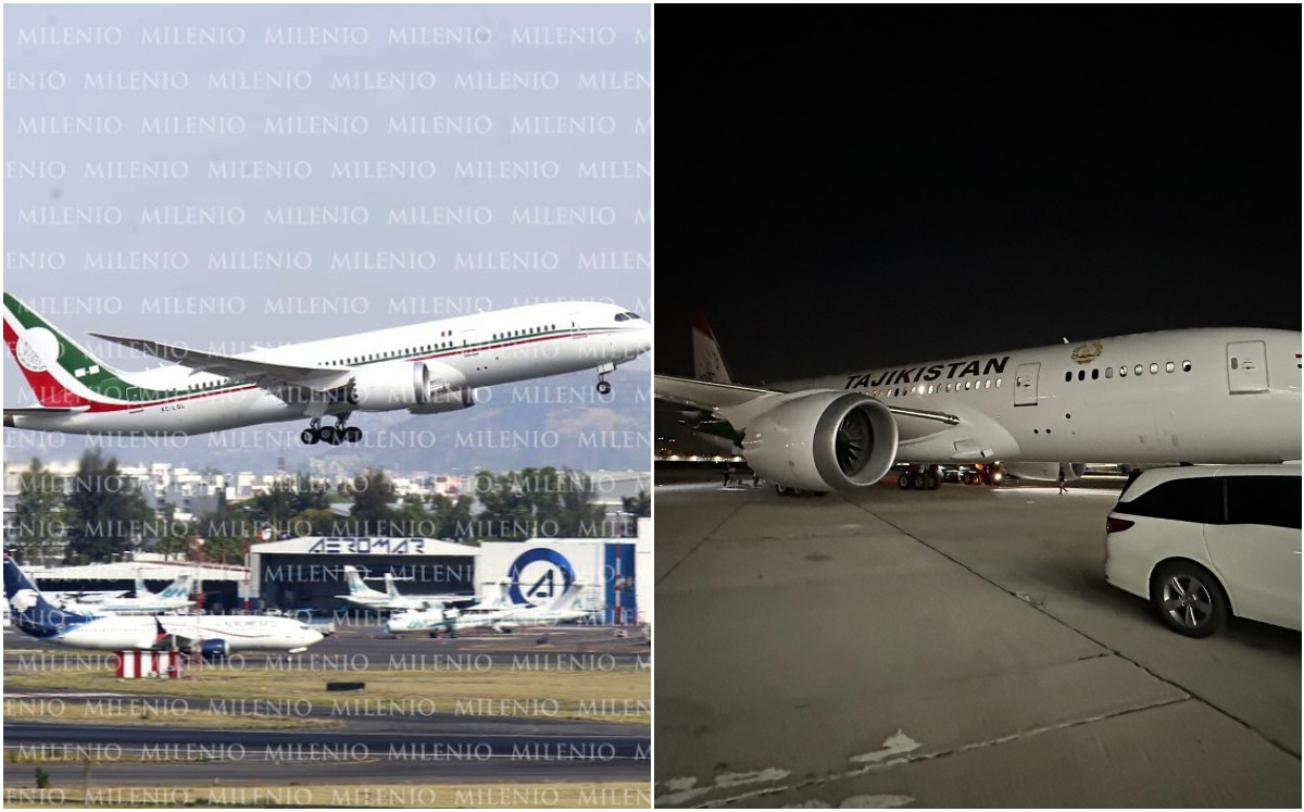 Avión presidencial deja EU para ser entregado a Tayikistán. | Juan Carlos Bautista y Twitter