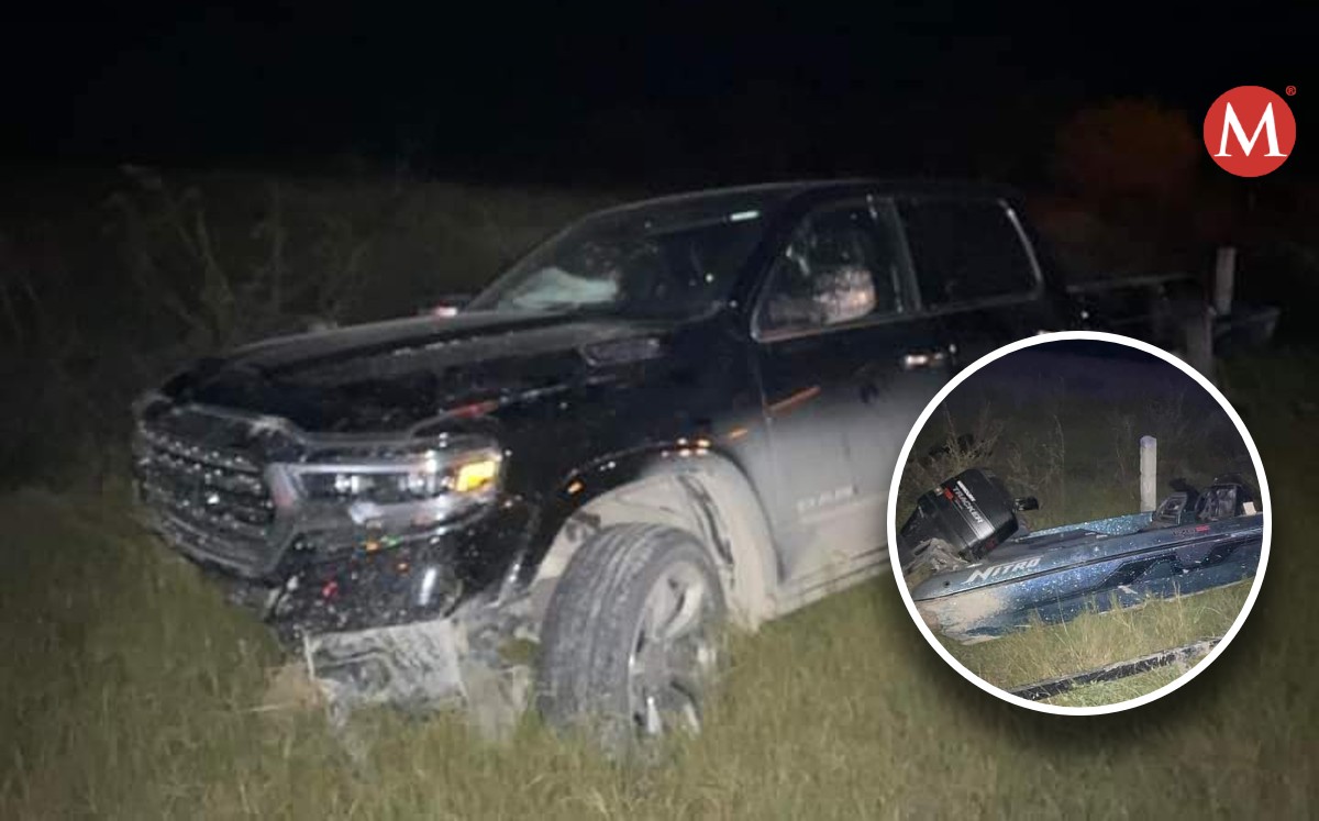 Choca camioneta que jalaba lancha en carretera Mante-Tampico