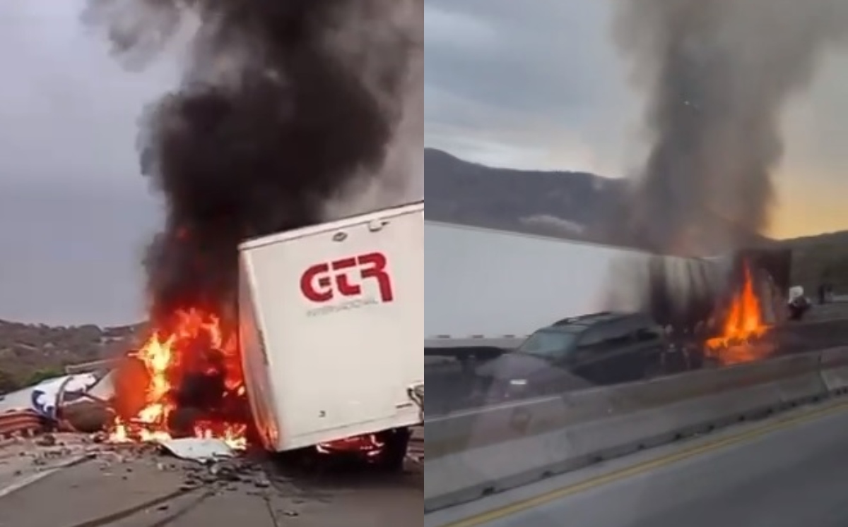 Choque de tráiler provoca fila de 20 km en autopista México-Querétaro | Captura