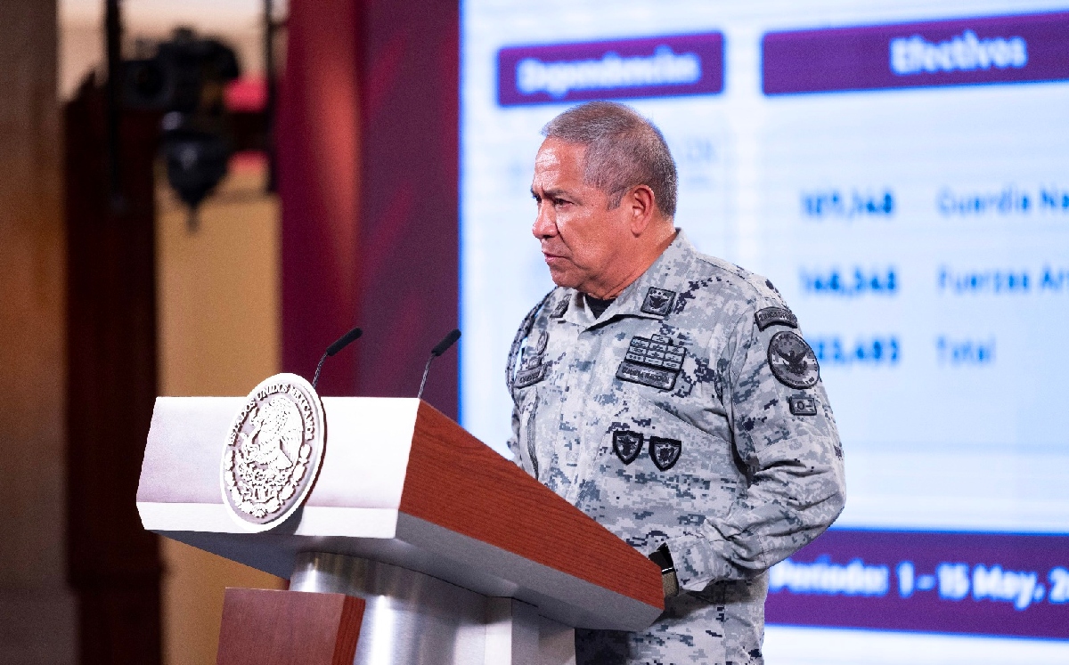El comandante de la Guardia Nacional, David Córdova, en la conferencia de hoy. | Cortesía