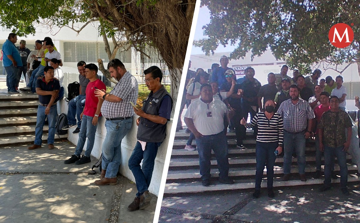 Protestan trabajadores de Vectores en la Jurisdicción Dos de Tampico