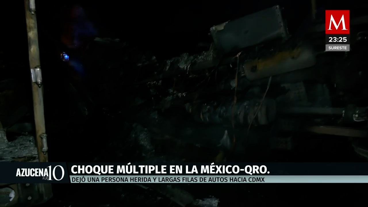Es reabierto un carril de la carretera México-Querétaro tras de un choque de camiones