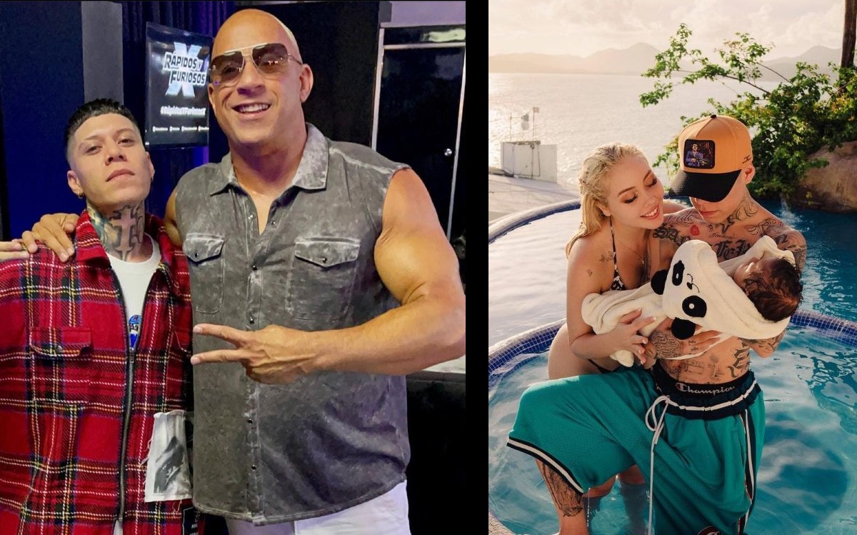 Santa Fe Klan atacado en foto con Vin Diesel. | ESPECIAL