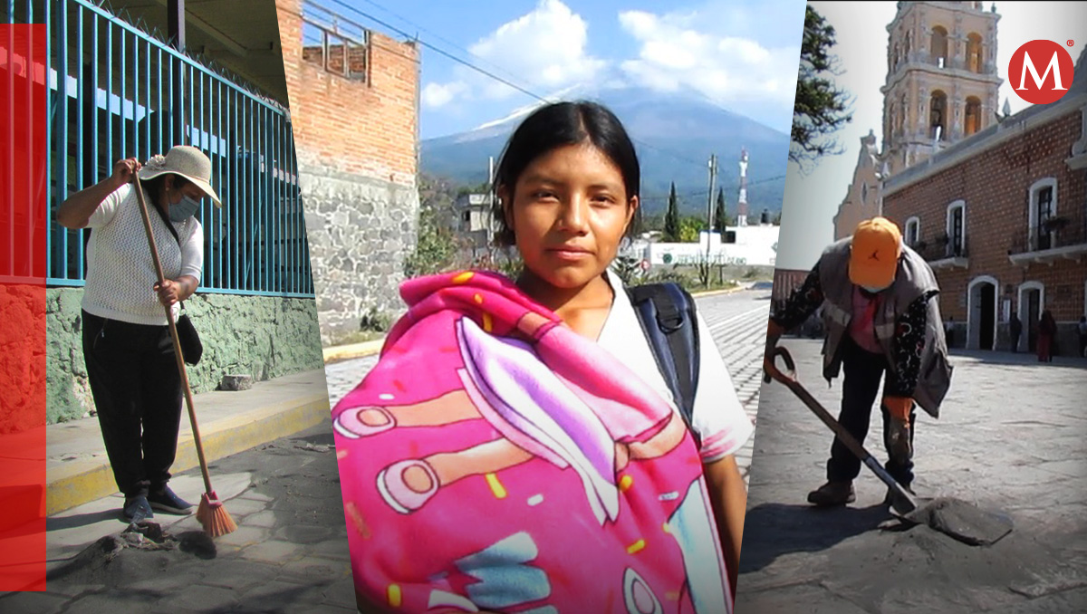 Habitantes de Atlixco, Puebla, ante la actividad volcánica.(Miguel Ceballos)