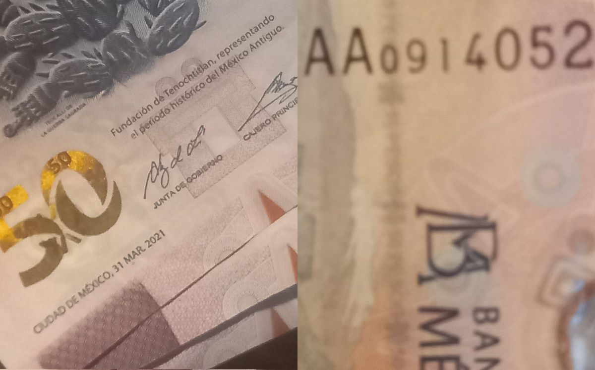 Joven vende raro billete con serie "AA" (Twitter).
