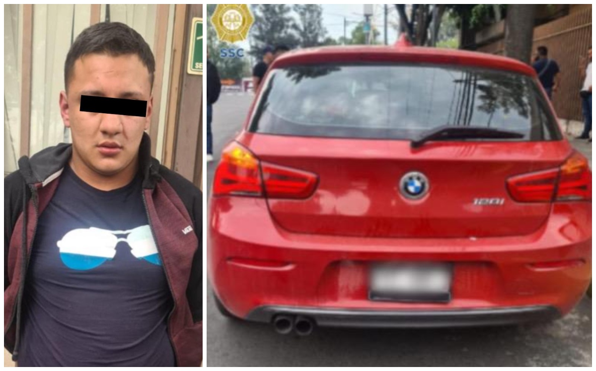 La policía identificó un vehículo  rojo posiblemente ligado al asalto.