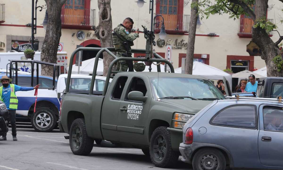 Presencia del ejército en Atlixco. │ Javier Ríos