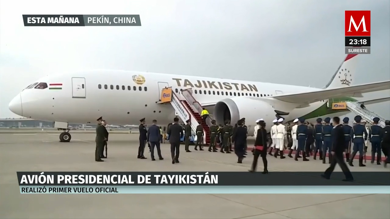 Tayikistán visita a China en avión presidencial que compró a México