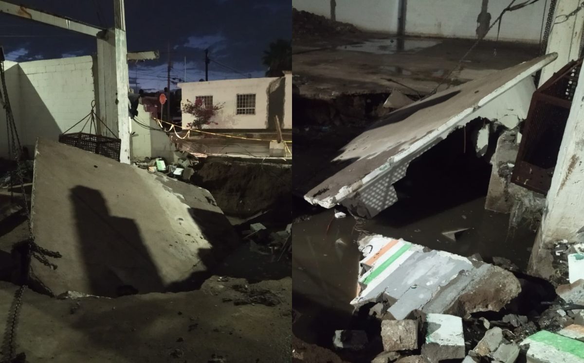 El área afectada fue acordonada y se ubica sobre la calle Inglaterra, esquina con calle Francia, en la colonia Las Etnias.