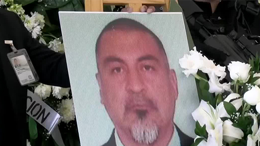 Hacen homenaje al policía Jesús Cabral Paloalto que falleció en Reynosa