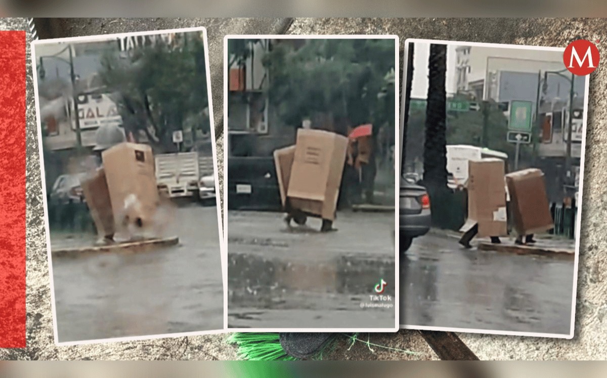 El ingenio se hizo presente tras no contar con impermeable | Especial