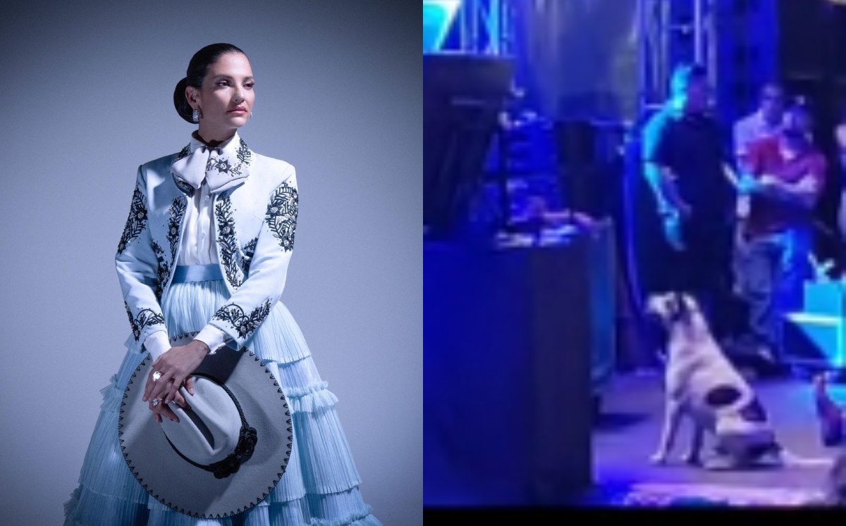 Lomito disfruta concierto de Natalia Jiménez | Captura
