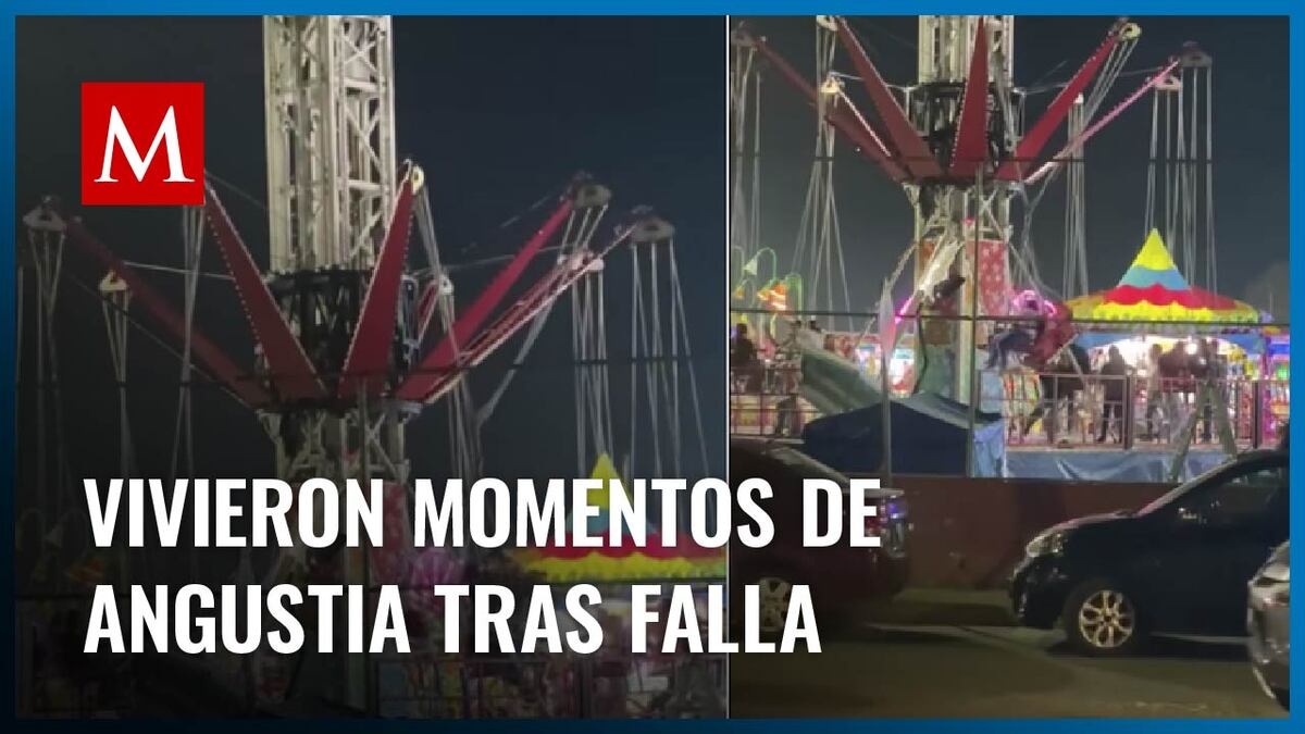 Así fue como juego mecánico falló en feria de Comalcalco