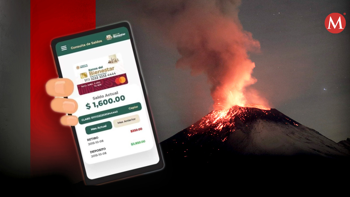 Bienestar en Puebla: suspenden pagos en municipios por ceniza | Diseño Milenio/ Agencia Enfoque