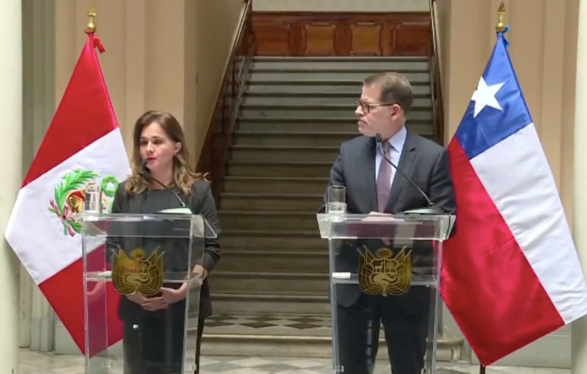 Conferencia diplomática de Chile y Perú (Twitter/@CancilleriaPeru)