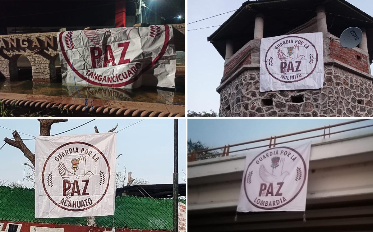 Las pancartas fueron colocadas durante la madrugada en diversos municipios del estado (Especial)