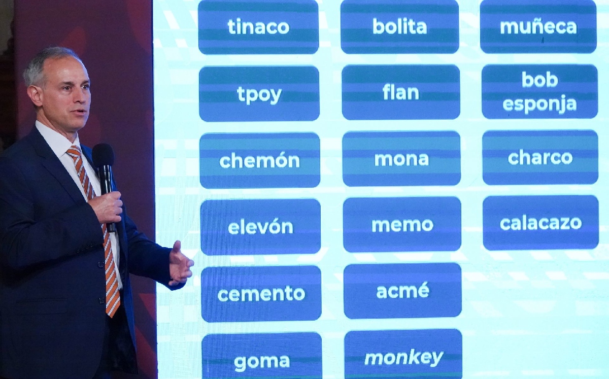 Hugo López-Gatell en la conferencia matutina, donde presentó los riesgos del consumo de solventes. | Cuartoscuro