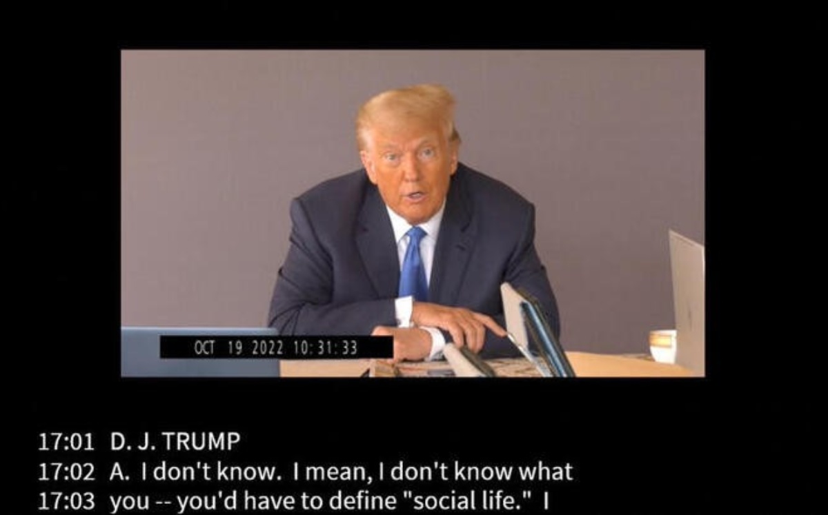 El ex presidente Donald Trump durante la comparecencia. Foto: (Reuters).
