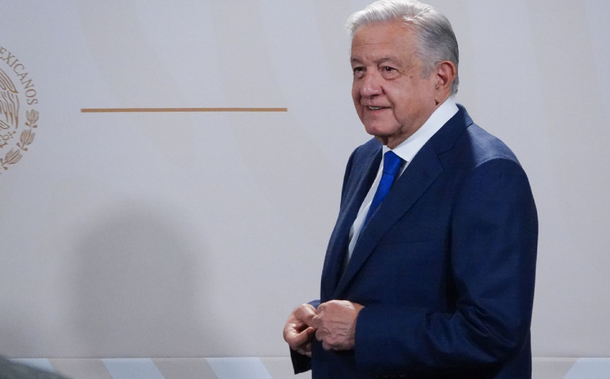 El presidente López Obrador llegando a su conferencia mañanera de hoy. | Cuartoscuro