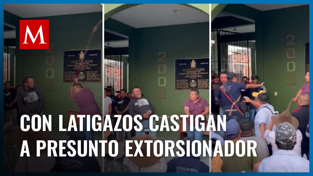 Presunto extorsionador recibe castigo en comunidad de Oaxaca