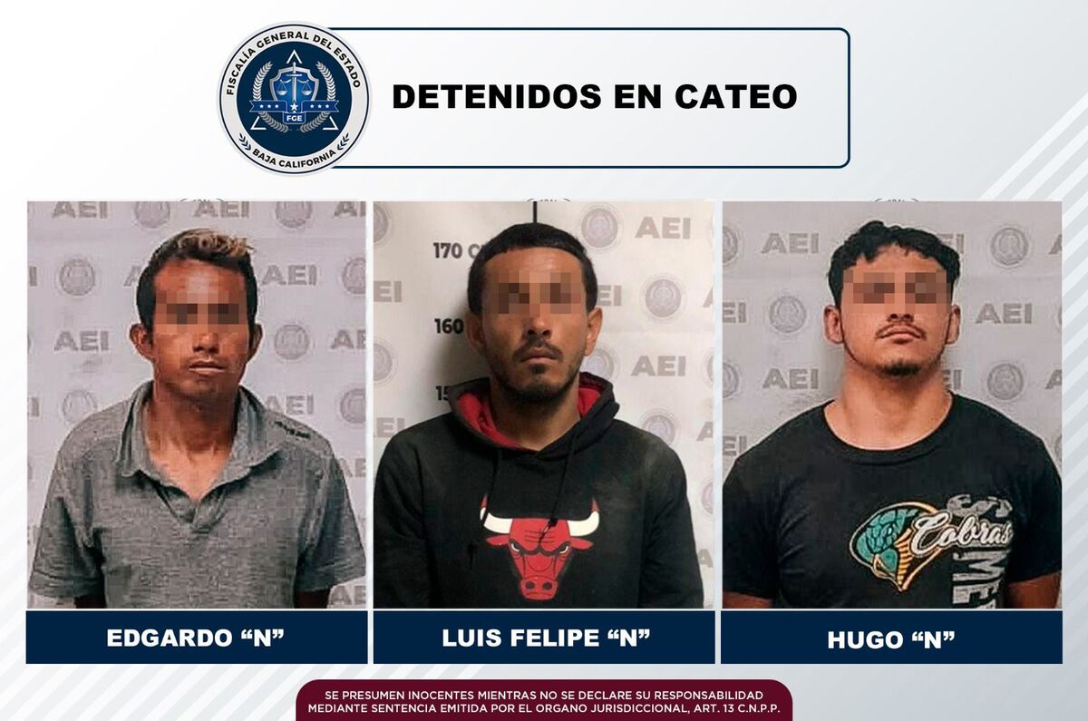 Los detenidos son Edgardo, Luis Felipe y Hugo. | Especial