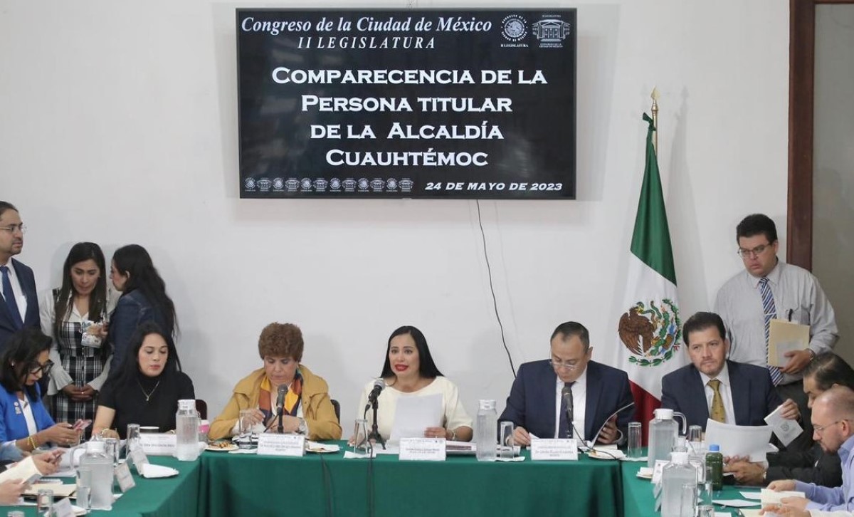 Sandra Cuevas compareció ante el Congreso de la Ciudad de México. | Ariel Ojeda