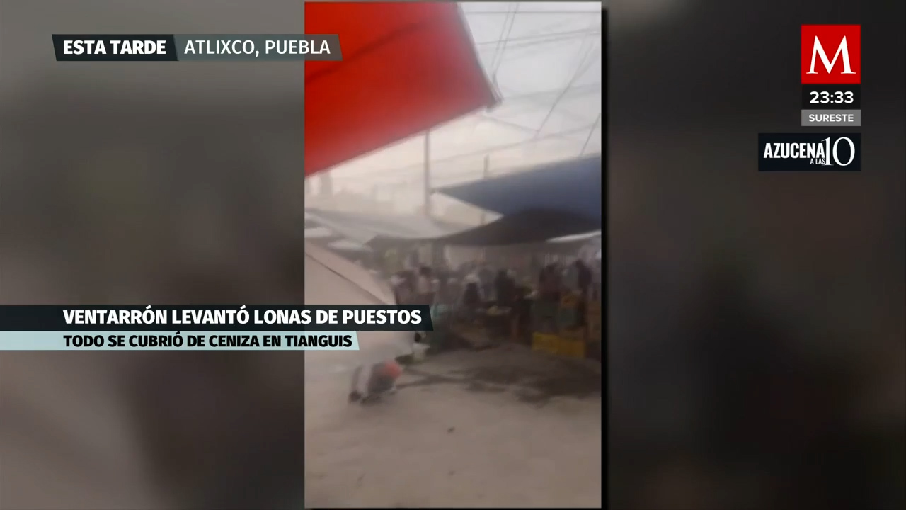 Sigue la alerta por el Popocatépetl en Puebla, la ceniza se ha estado dispersando