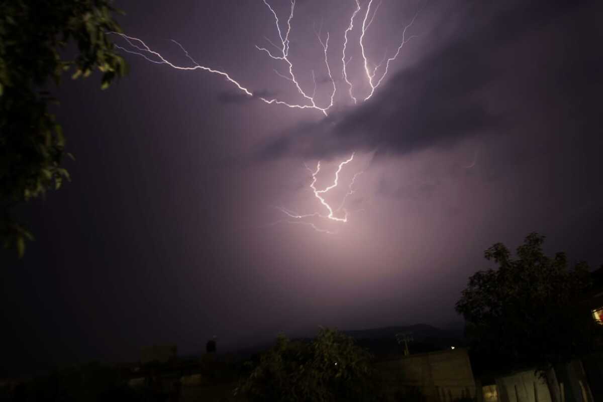 Tormenta eléctrica en los alrededores del Popocatépetl.│Ariana Pérez
