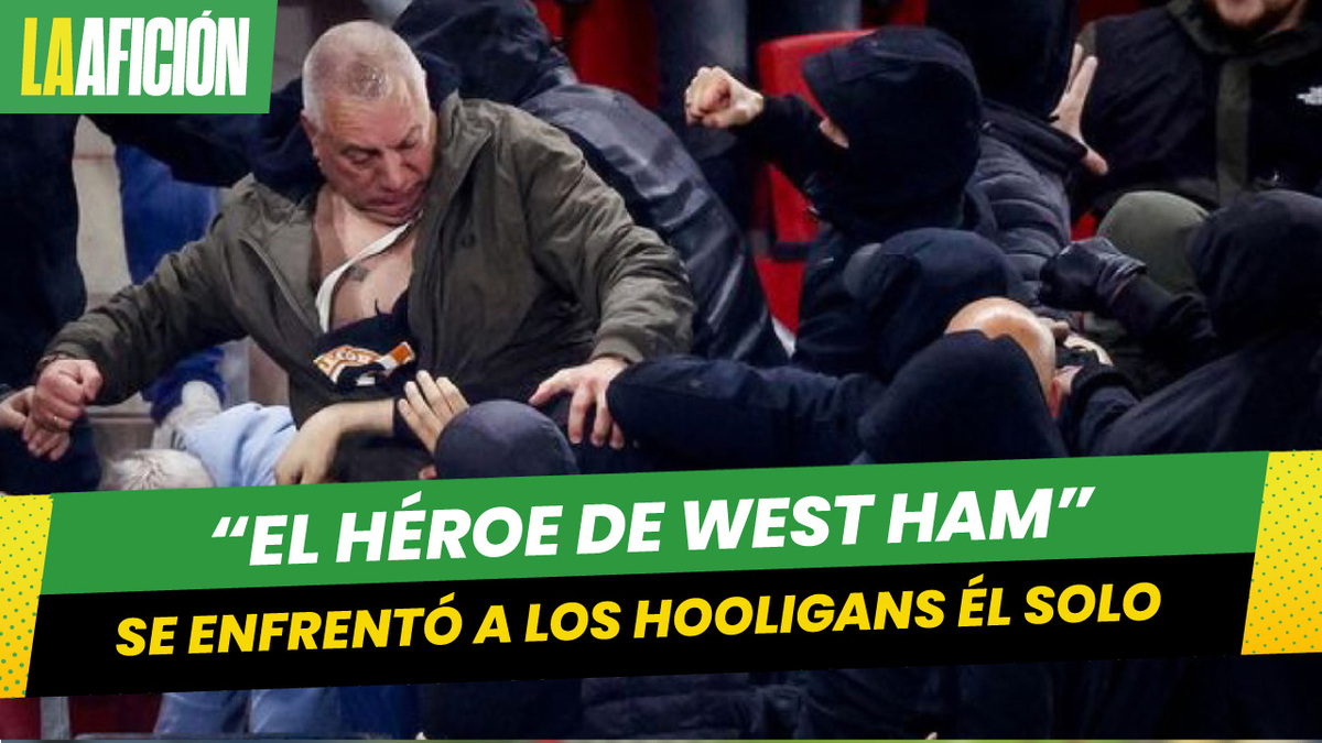 Aficionado del West Ham lucha en solitario contra los hooligans del AZ Alkmaar