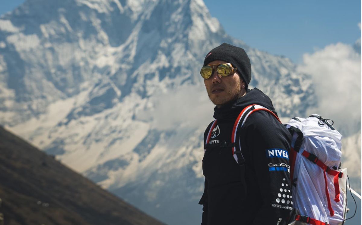 Rafael Jaramillo, alpinista mexicano invidente. (Especial)