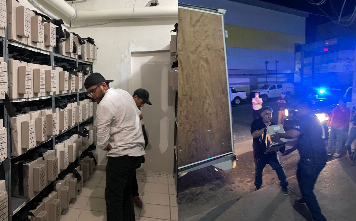 Trasladan paquetes electorales de bodega incendiada del IEC a la Junta Distrital 03 del INE. | Especial