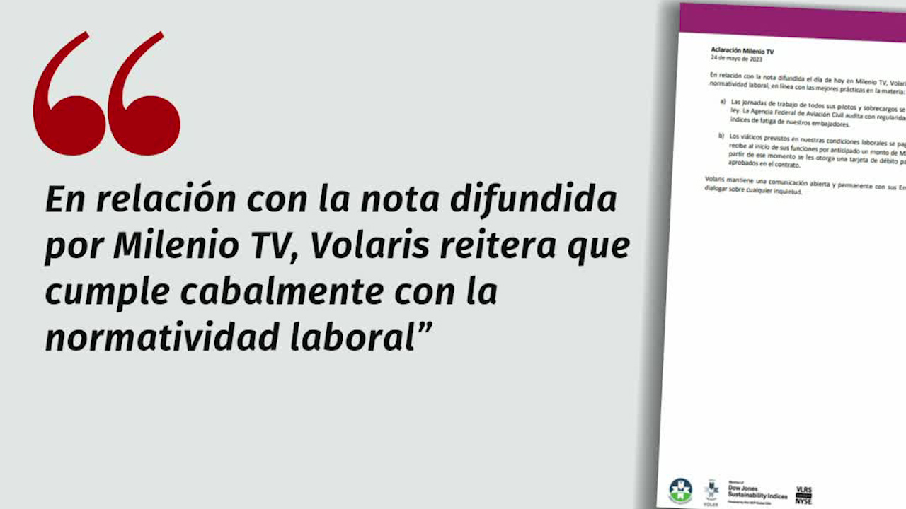 Volaris asegura cumplir con normas laborales tras quejas de trabajadores
