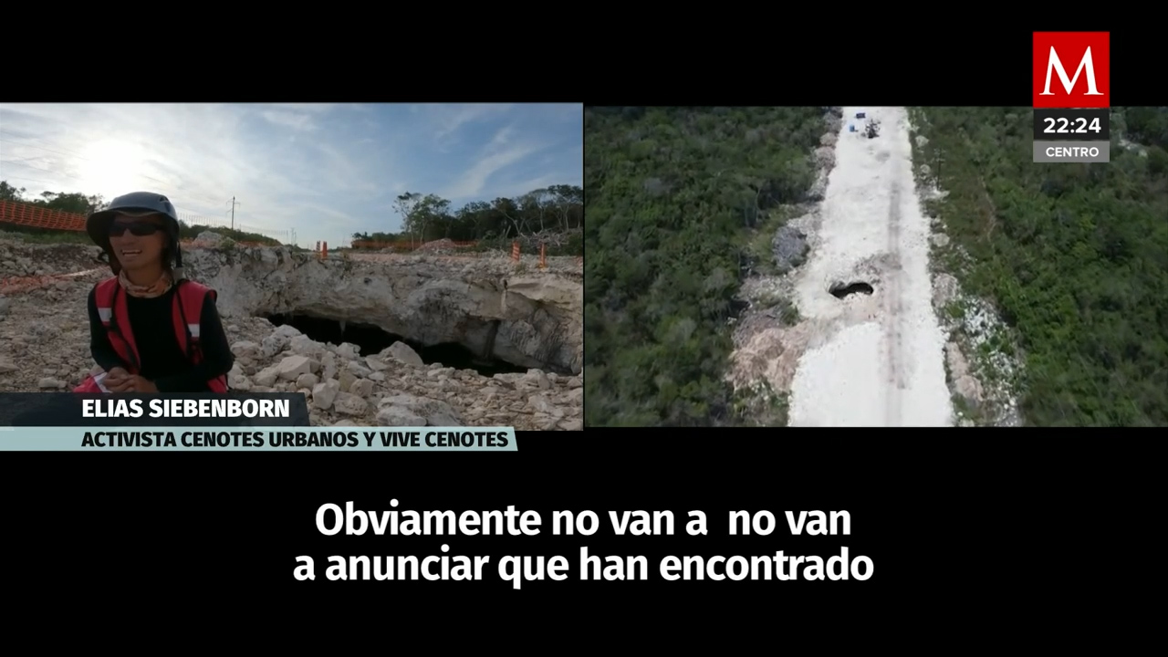 Pese a un socavón por un cenote, sigue la construcción del tren maya en Cancún