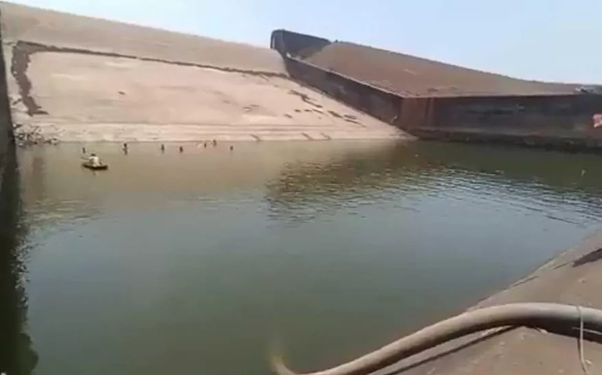 La presa de India perdió más de dos millones de agua por la orden del funcionario. | Twitter