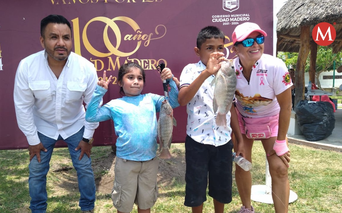 Torneo de pesca infantil en Ciudad Madero. Foto: Sergio Sánchez