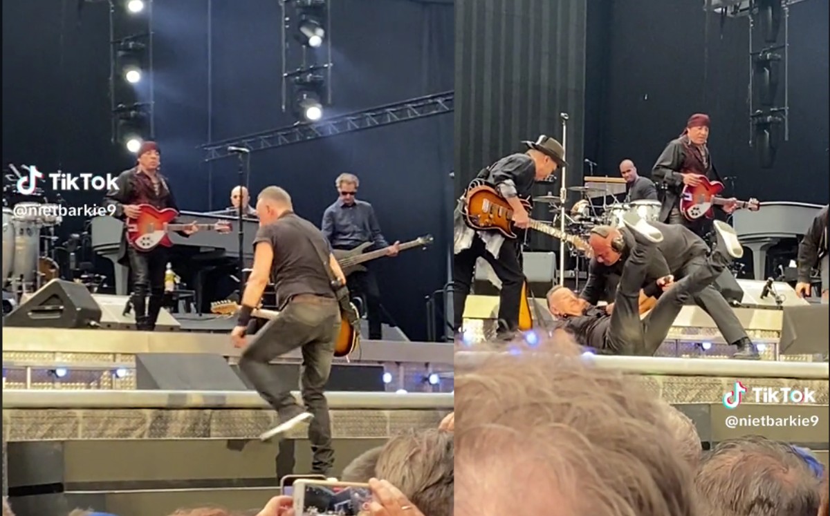 Bruce Springsteen se cae | Captura
