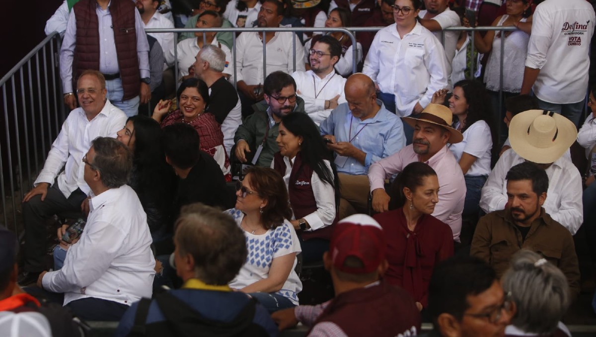 Ebrard y Sheinbaum acompañan a Delfina Gómez en Valle de Chalco para cierre de campaña. | Ariana Pérez