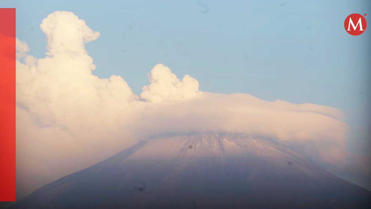 Actividad volcánica del Popocatépetl hoy | Foto: Jorge Carballo