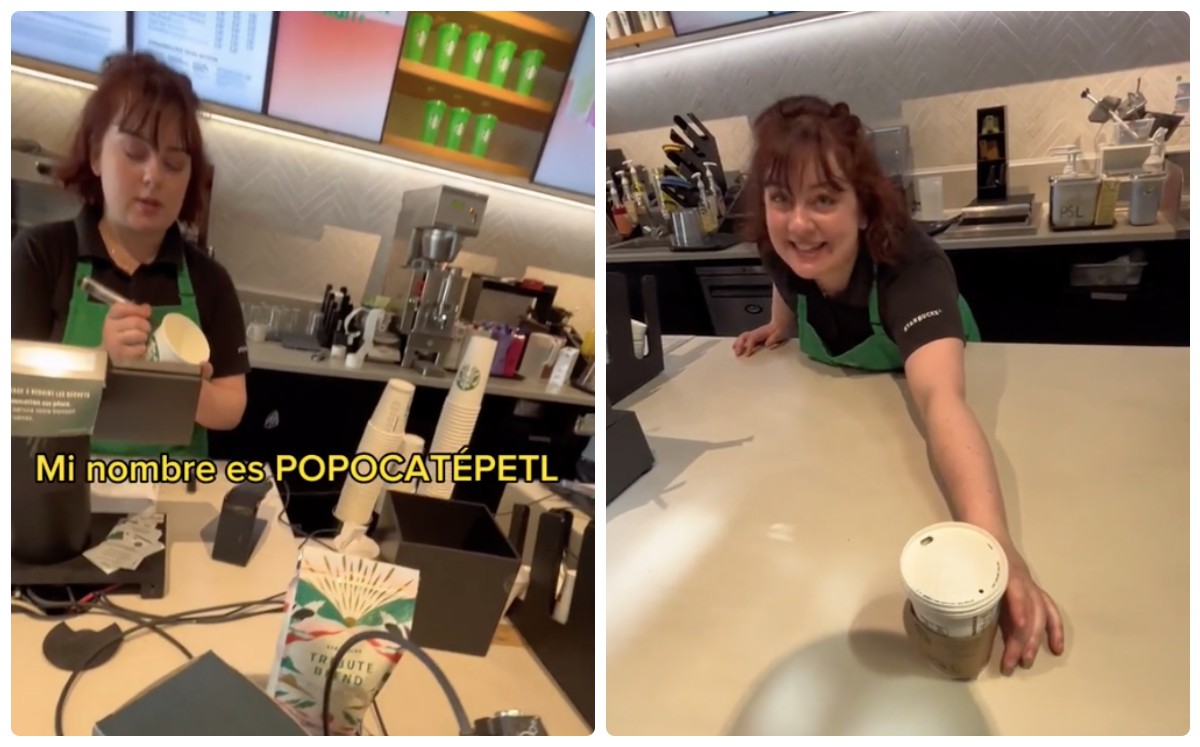 Así reacciono la barista de Starbucks en Francia. (Captura)