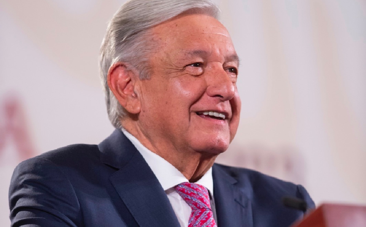 El presidente López Obrador el 29 de mayo en Palacio Nacional para su conferencia. | Cortesía
