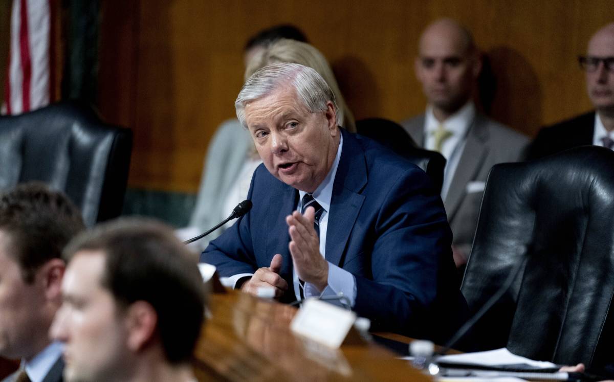 El senador republicano Lindsay Graham. Foto: (AP).