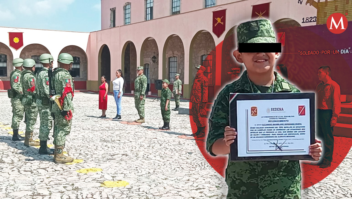 Alejandro se dijo contento por portar la vestimenta de un soldado, al igual que su padre.| Especial